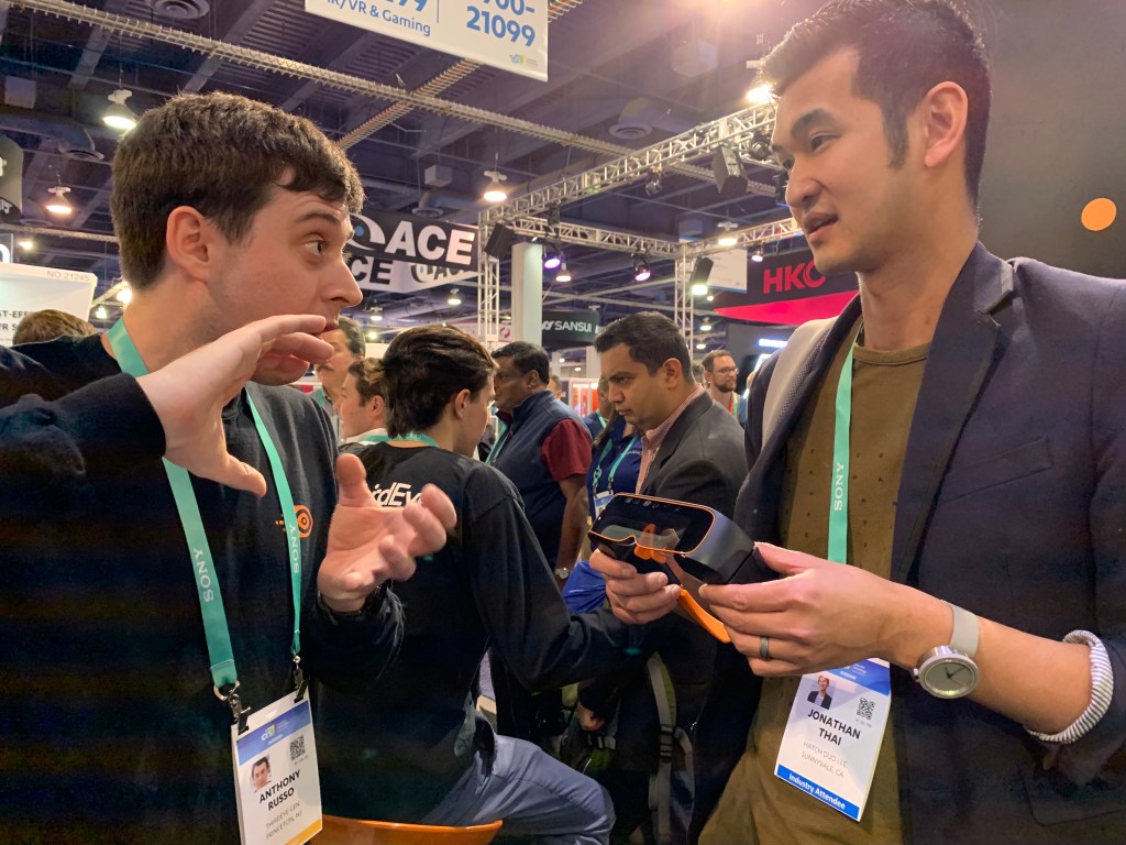 Co-founder Jon, visiting ThirdEye Gen's X2 MR booth