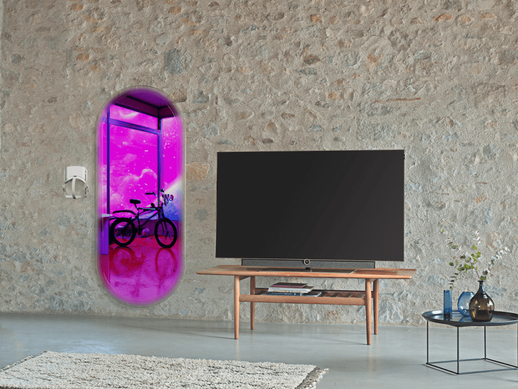 Portal mirror mounted in your home livingroom